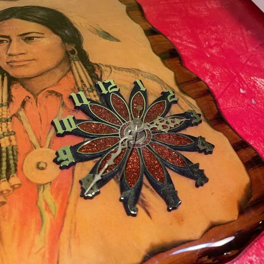 Vintage Native American Clock